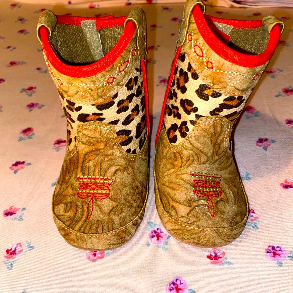 Baby Girl Leopard Cowboy Boots